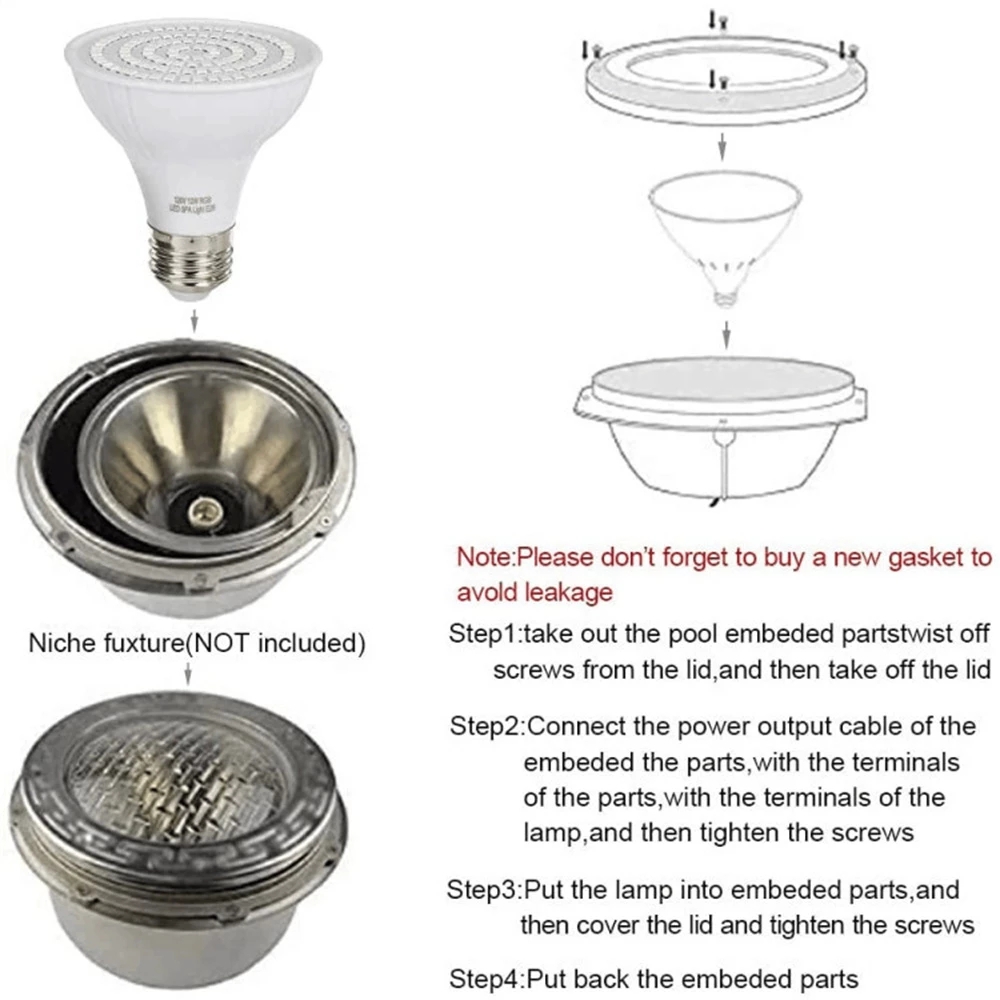 RGB LED Swimming Pool Light E2 - مراجعة Xy Spa & Wellness George Town وسعره