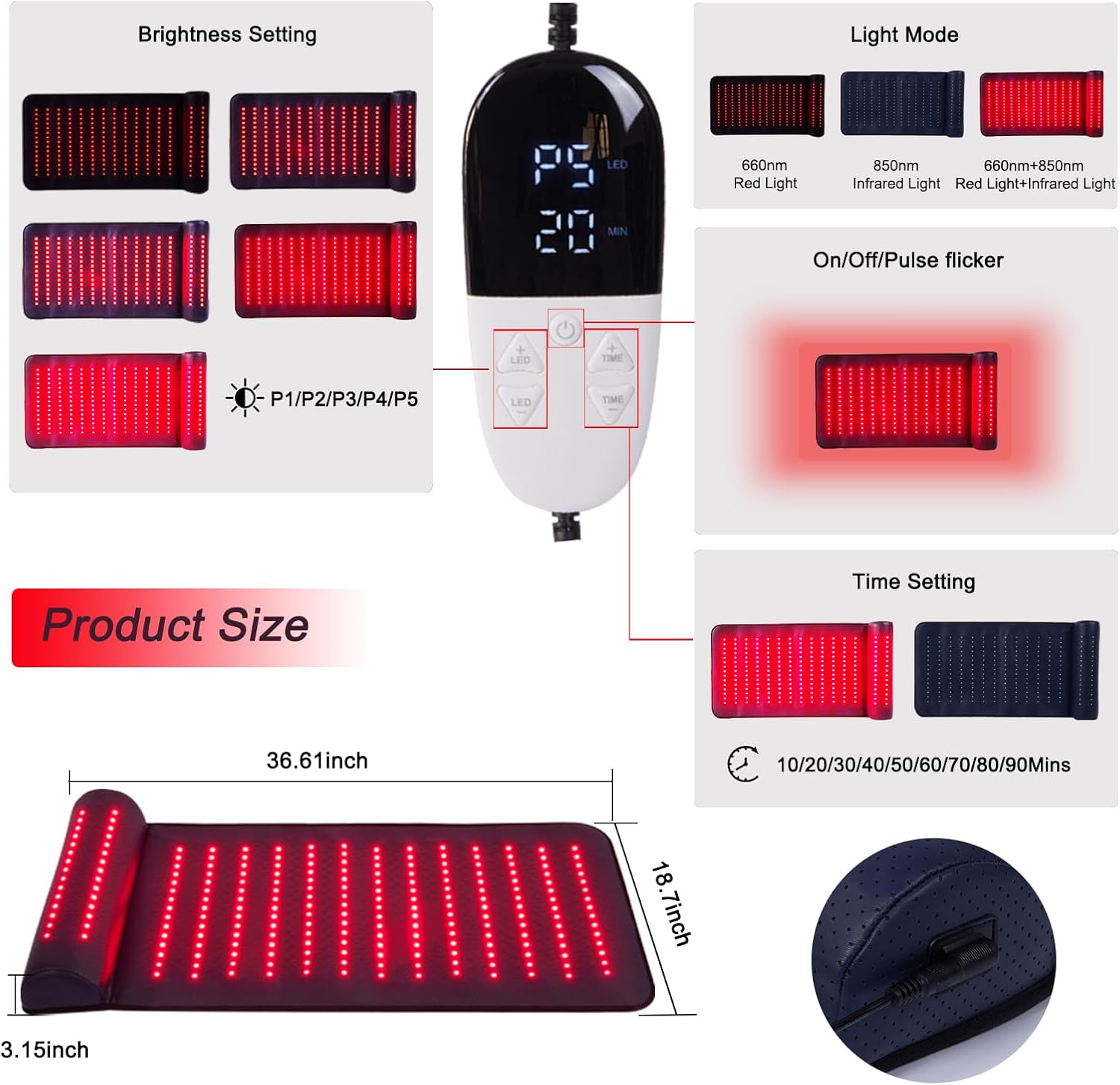 Red Light Therapy Mat with Far - مراجعة Spa Wellness Massage وسعره