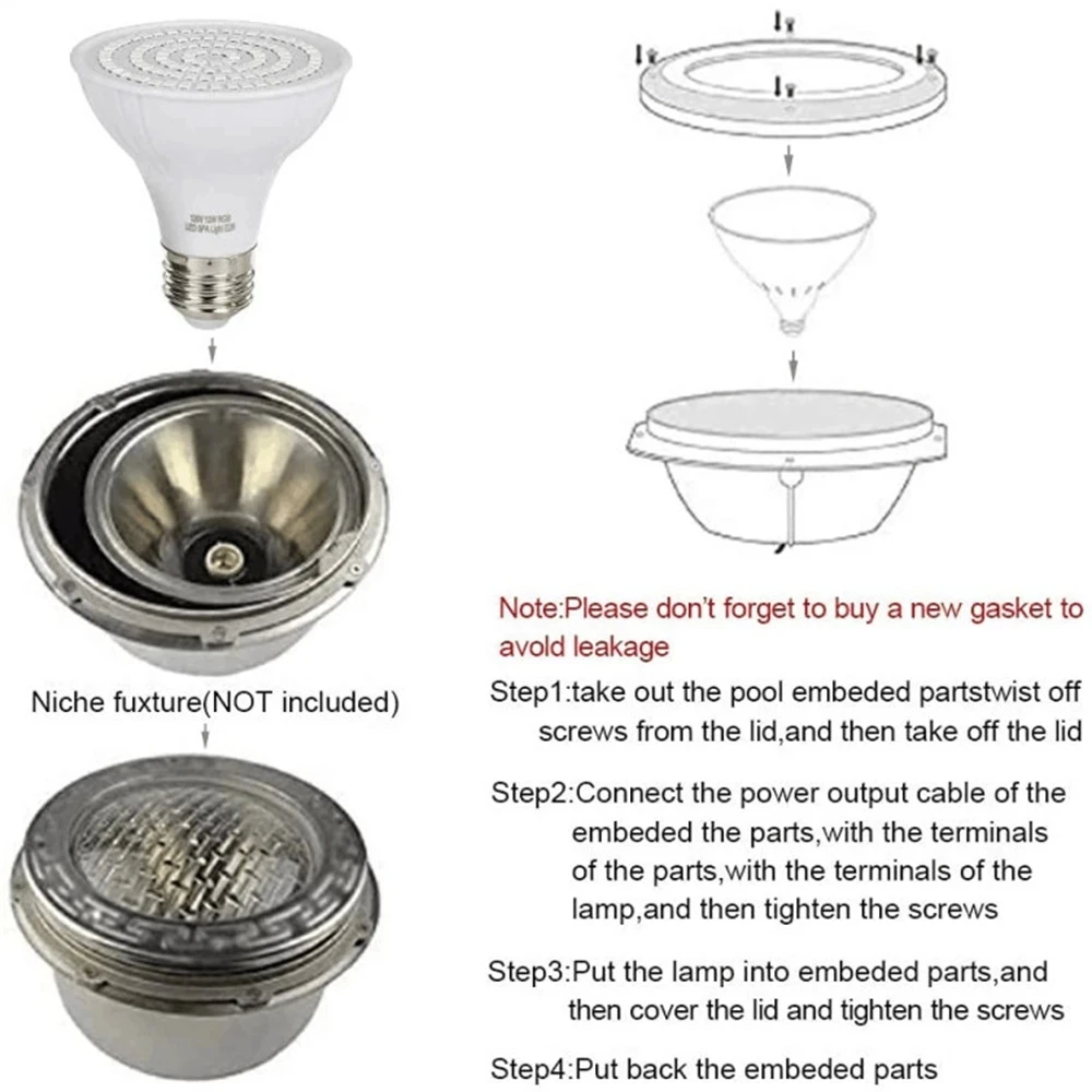 LED Swimming Pool Light E27 E2 - مراجعة Xy Spa & Wellness George Town وسعره