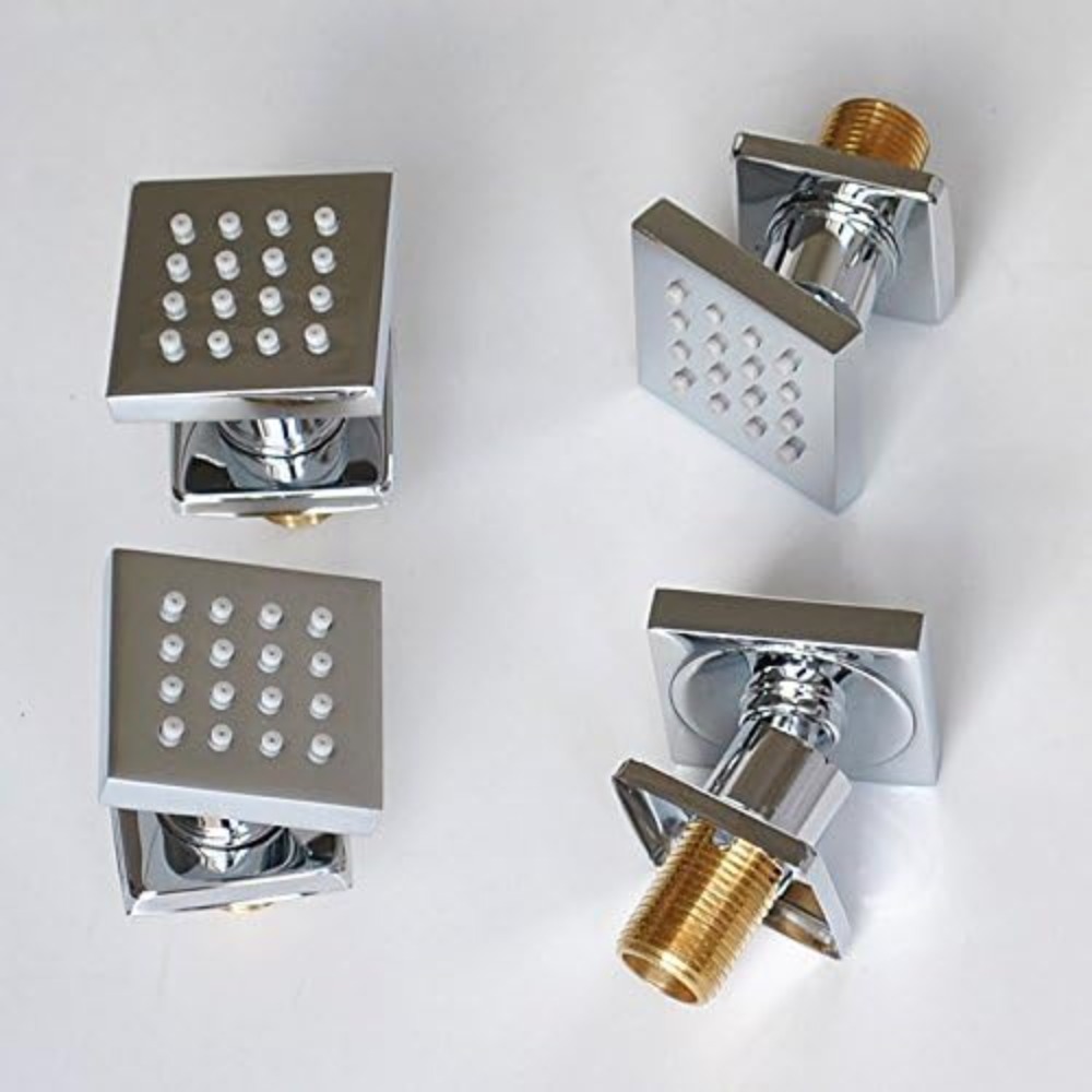 4 Pcs Square Solid Brass Showe - مراجعة Spa & Wellness Hotel Fitak * * * * وسعره