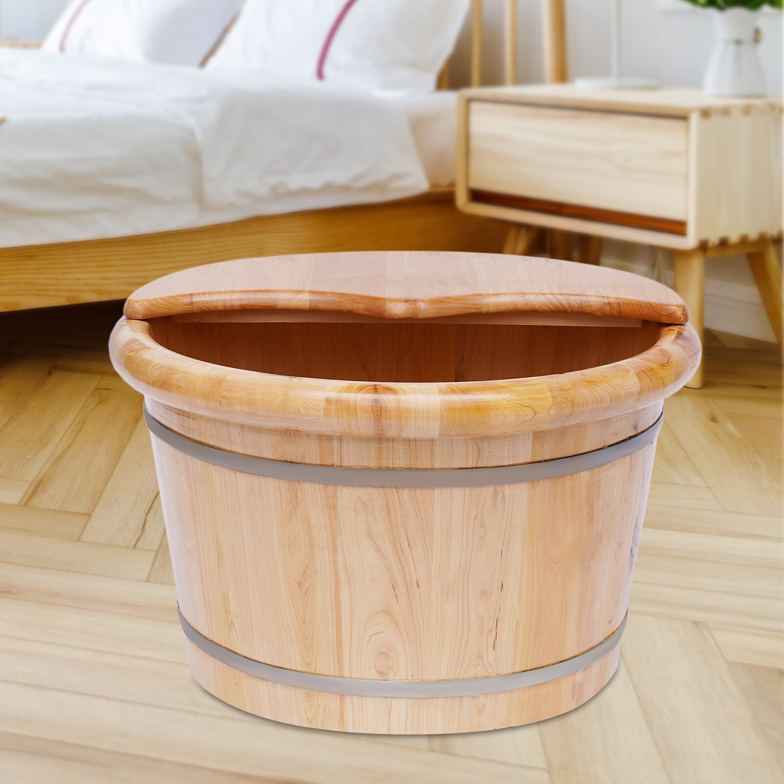 Cedar Wood Foot Bath Tub Leak- - مراجعة Spa Wellness Massage وسعره