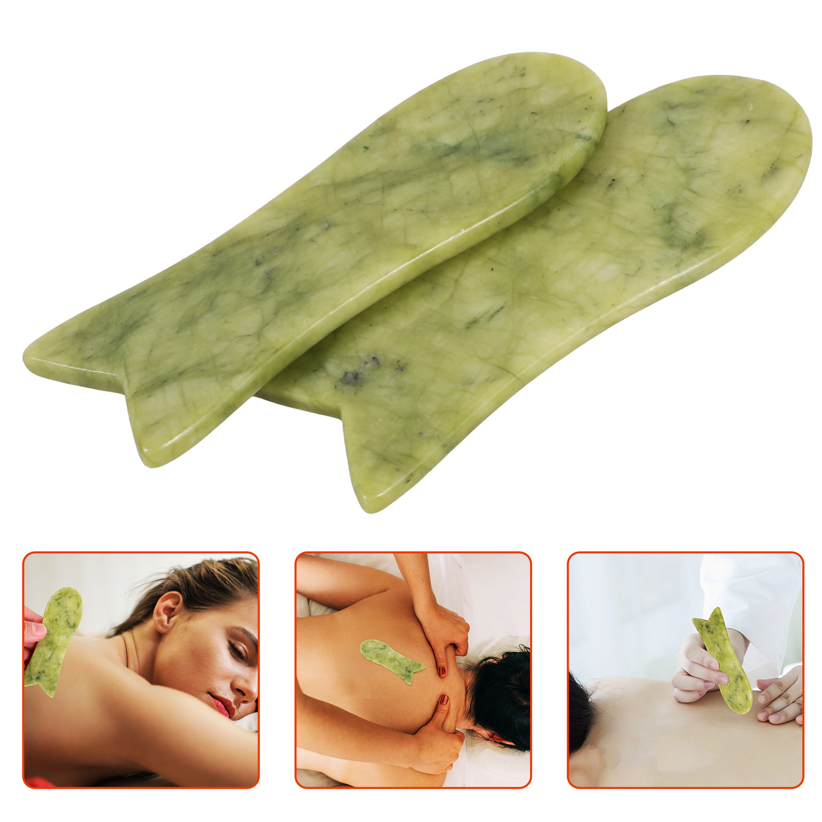 2Pcs Natural Jade Gua Sha Scra - مراجعة Spa Wellness Massage وسعره
