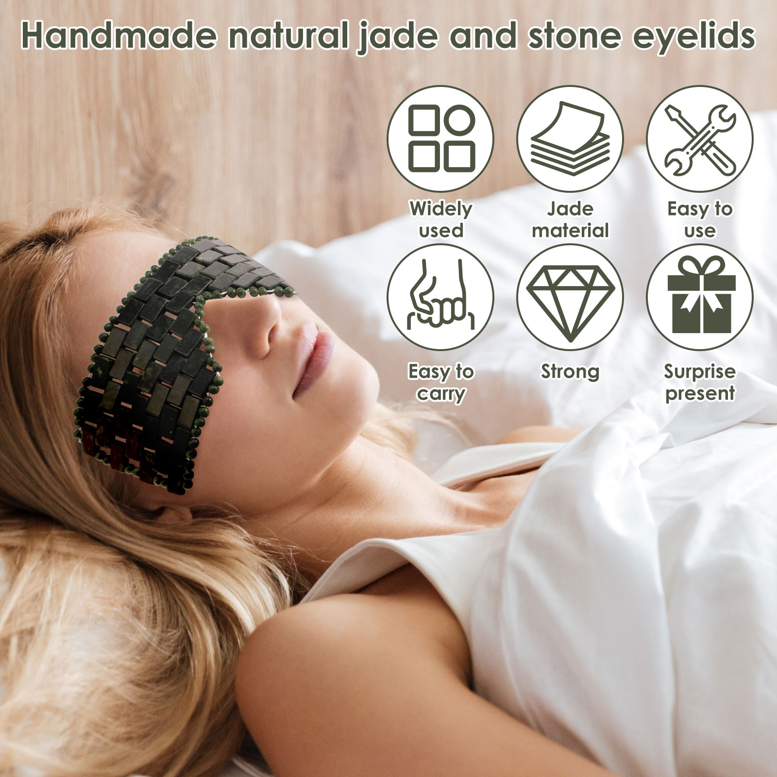 Jade Eye Mask Portable Jade St - مراجعة Spa Wellness Massage وسعره
