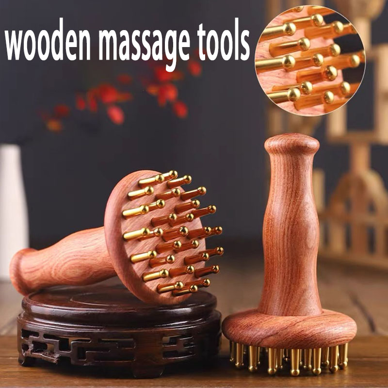 Brass Gua Sha wooden massage t - مراجعة Spa Wellness Massage وسعره