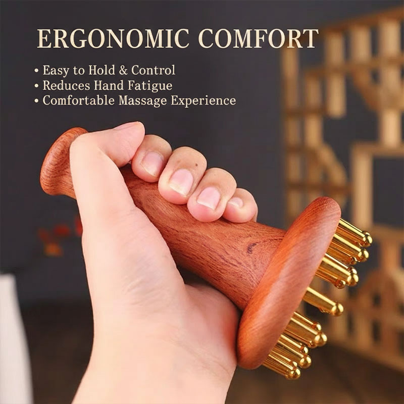 Brass Gua Sha wooden massage t - مراجعة Spa Wellness Massage وسعره