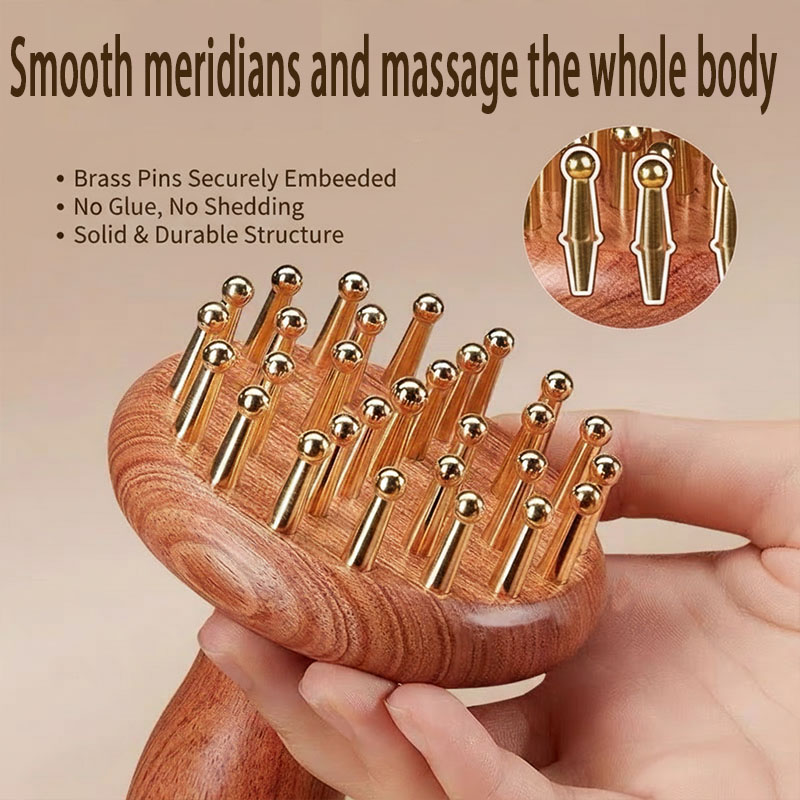 Brass Gua Sha wooden massage t - مراجعة Spa Wellness Massage وسعره